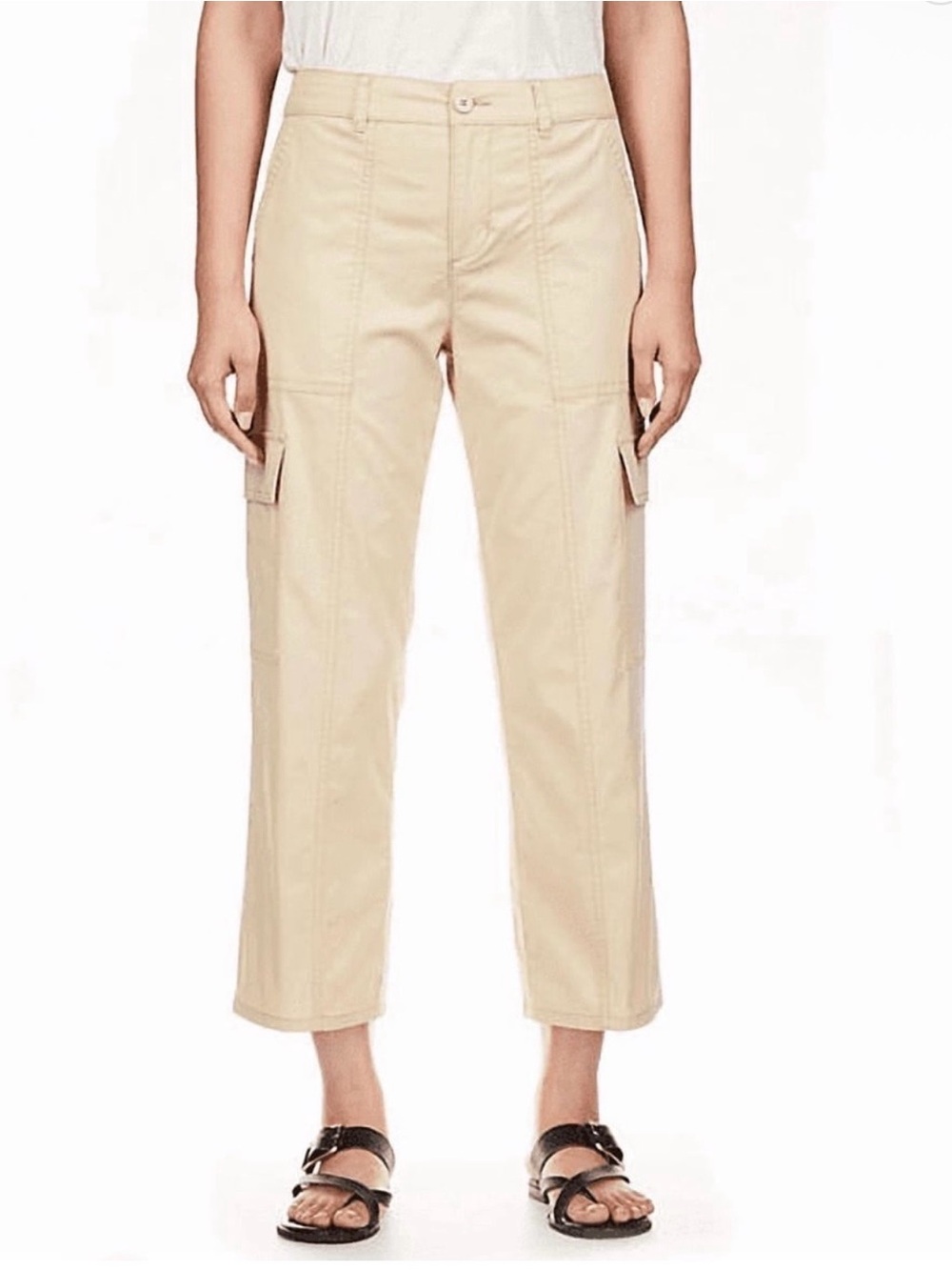 NWT Social Standard by Sanctuary Portside Cargo Crop Pants Natural XL